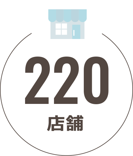 220店舗